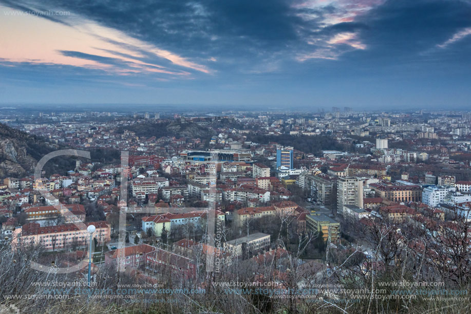 Пловдив, Залез гледан от Младежкия Хълм, Област Пловдив