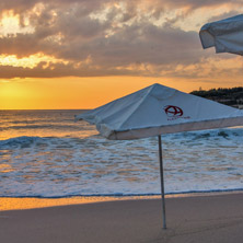 Sunrise on the beach of Tsarevo, Burgas Region