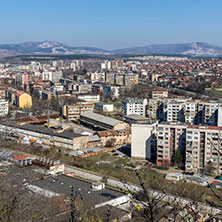 Поглед към Перник от крепостта Кракра, Област Перник