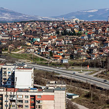 Поглед към Перник от крепостта Кракра, Област Перник