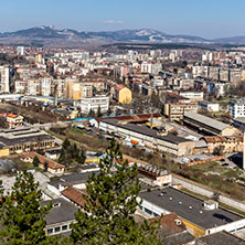 Поглед към Перник от крепостта Кракра, Област Перник - Снимки от България, Курорти, Туристически Дестинации