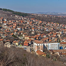 Поглед към Перник от крепостта Кракра, Област Перник