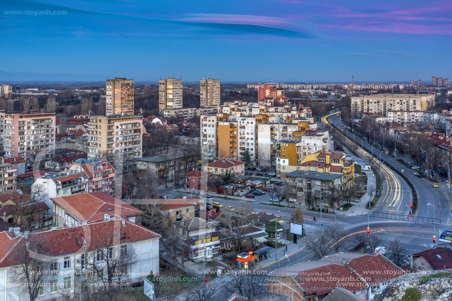 Пловдив Залез, изглед от Небет тепе