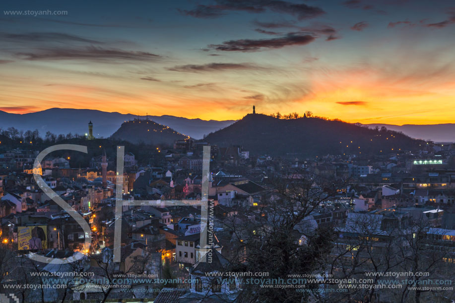 Пловдив Залез, изглед от Небет тепе