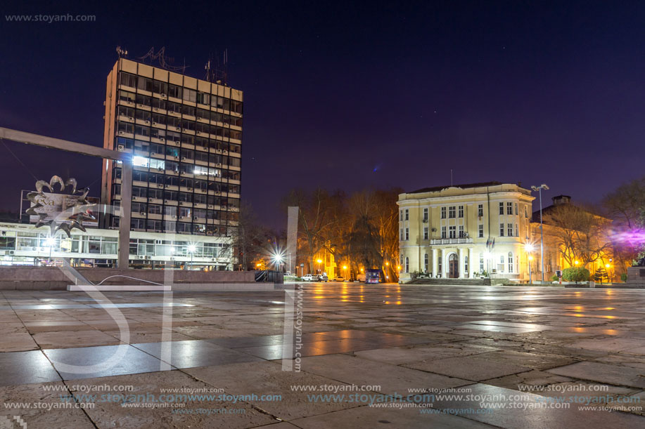 Пловдив, Площад централен през нощта, Област Пловдив