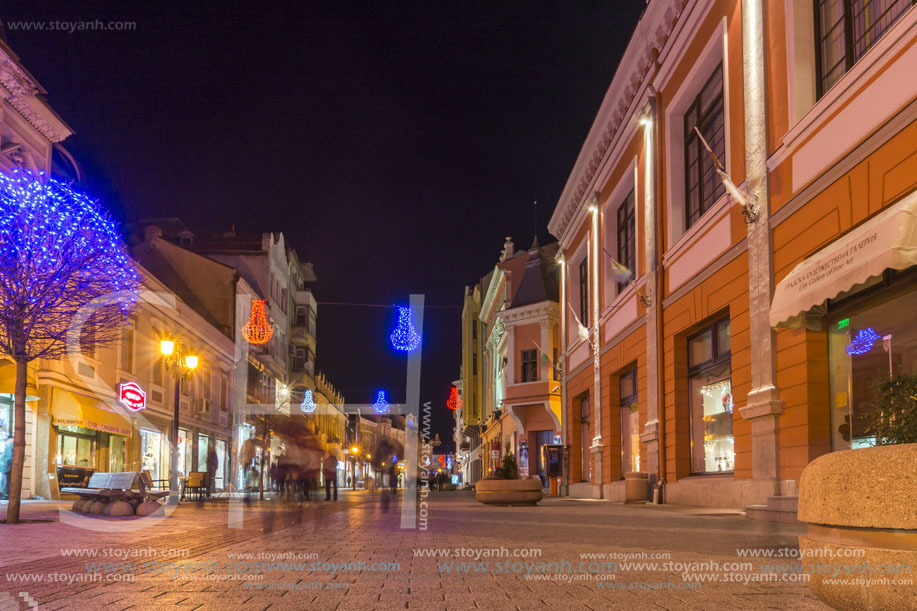 Пловдив, Главната Улица през нощта, Област Пловдив